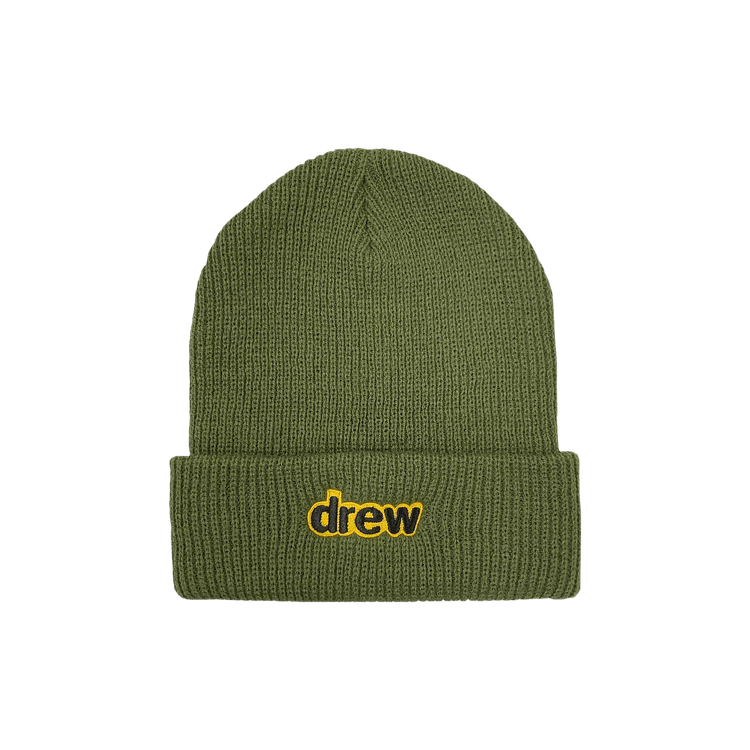 Drew House Letter Beanie 'Midnight Olive'