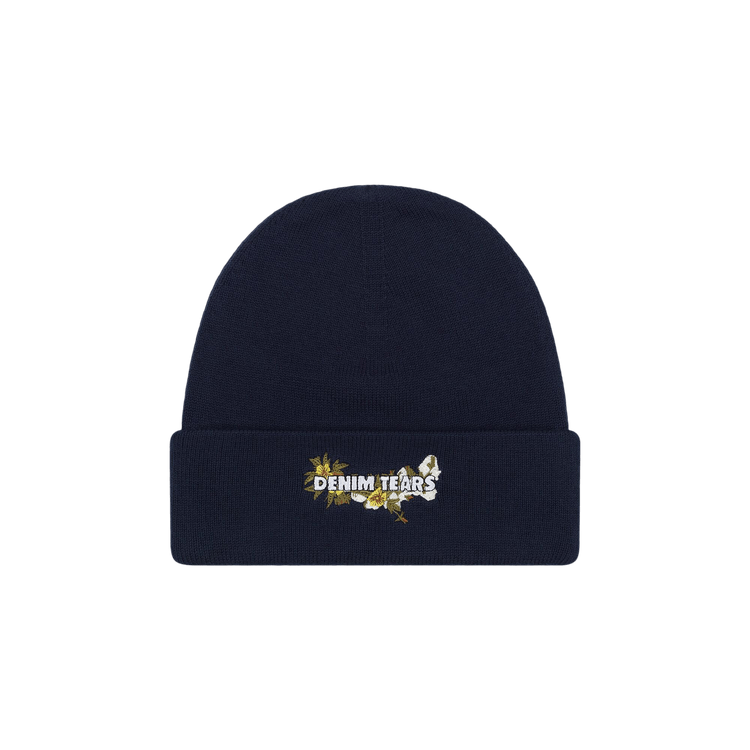 Denim Tears Floral Beanie 'Navy'