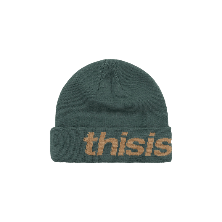thisisneverthat HSP-Logo Big Cuff Beanie 'Moss'