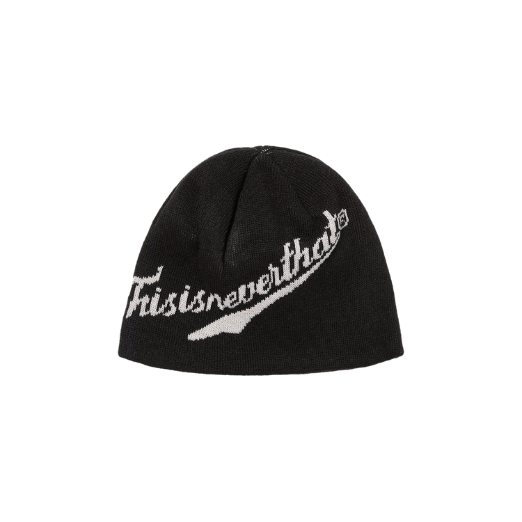 thisisneverthat Script Logo No Cuff Beanie 'Black'
