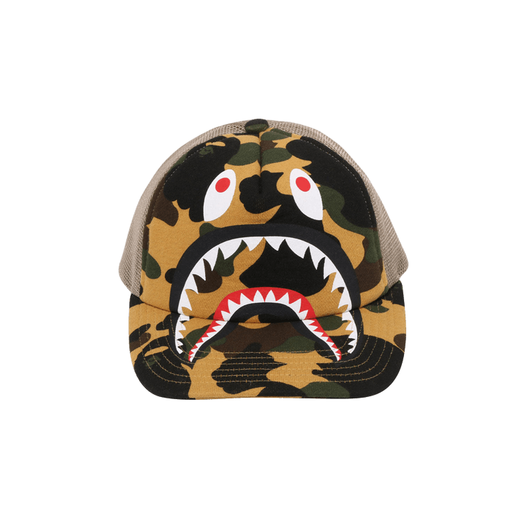 BAPE 1st Camo Shark Mesh Cap 'Yellow'