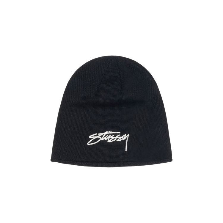 Stussy Skullcap Chain Stitch Rolled Edge 'Black'