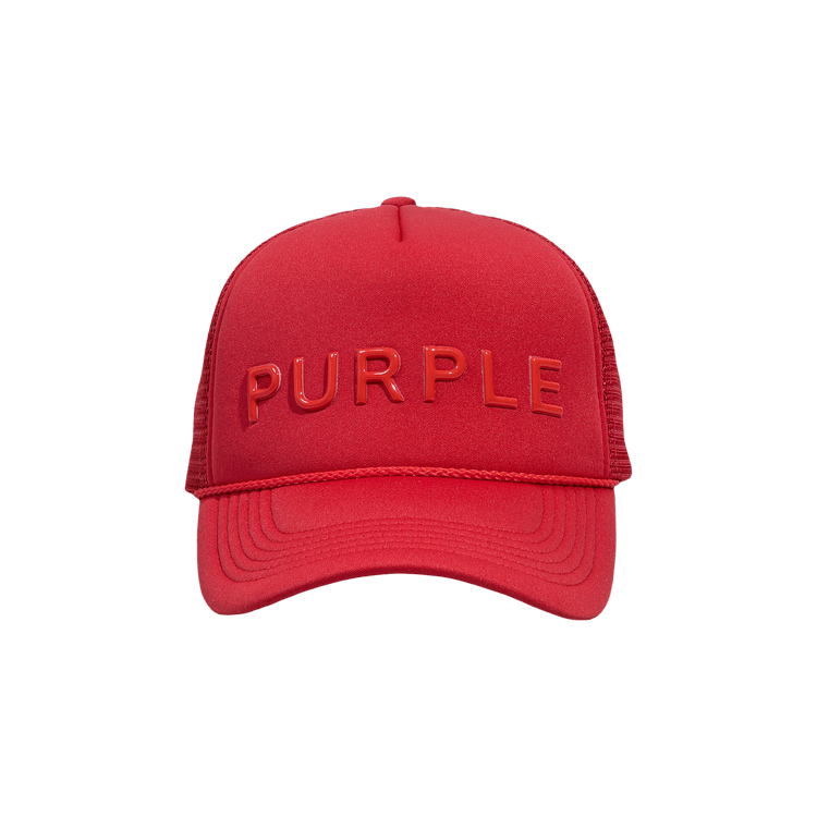 PURPLE BRAND Purple Silicone Foam Trucker Hat 'Red'