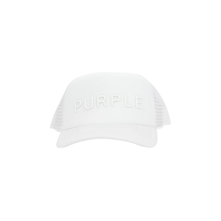 PURPLE BRAND Purple Silicone Foam Trucker Hat 'White'