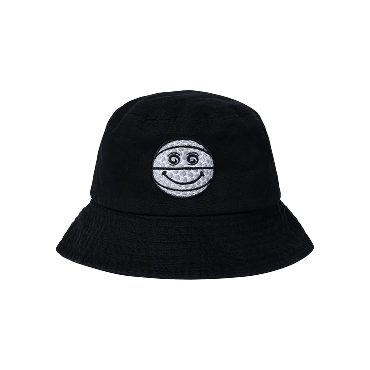 Market Smiley Golf Ball Bucket Hat 'Black'
