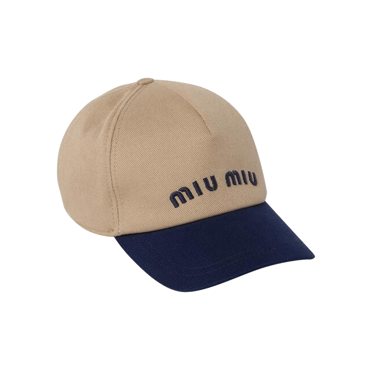 Miu Miu Drill Baseball Cap 'Khaki/Royal'