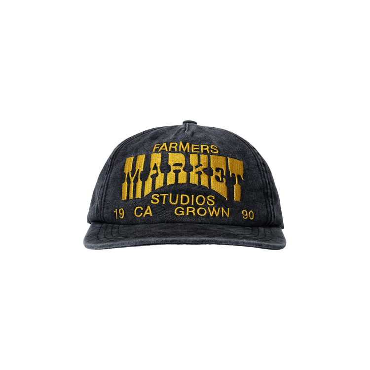 Market Farmers 5 Panel Hat 'Washed Black'