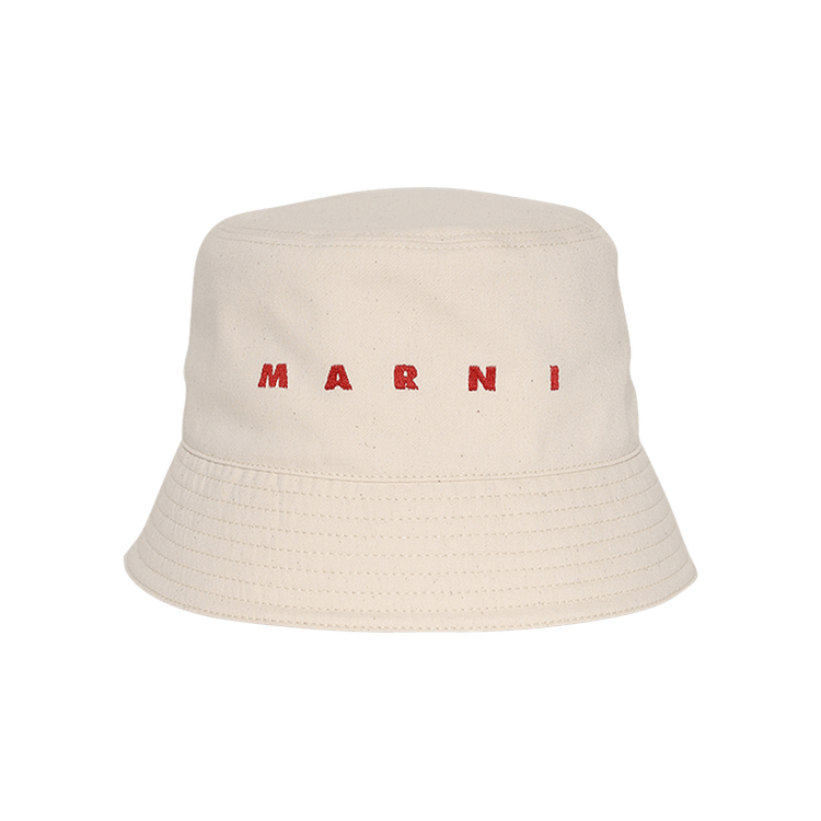 Marni Logo Bucket Hat 'Bone'