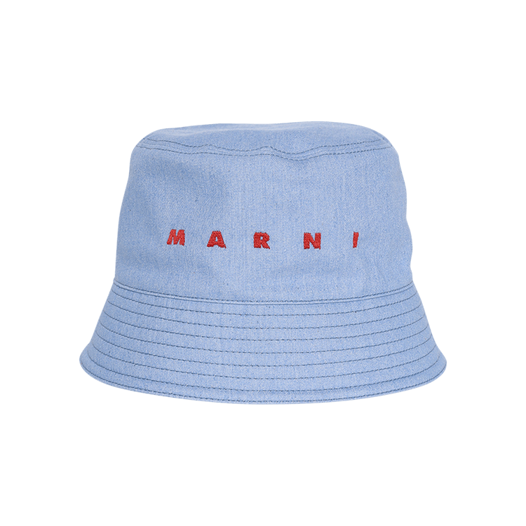 Marni Logo Bucket Hat 'Iris Blue'