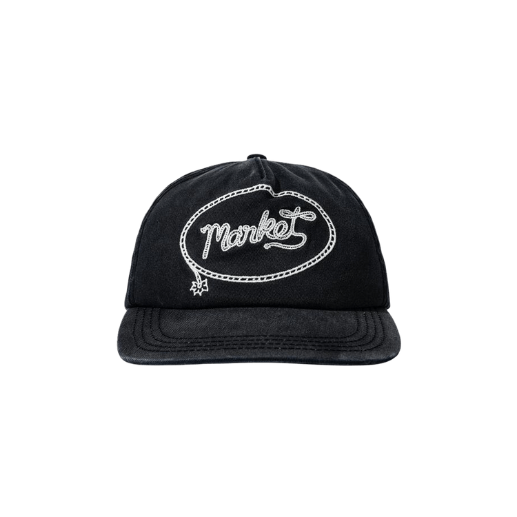 Market Lasso Lockup 5-Panel Hat 'Pirate Black'