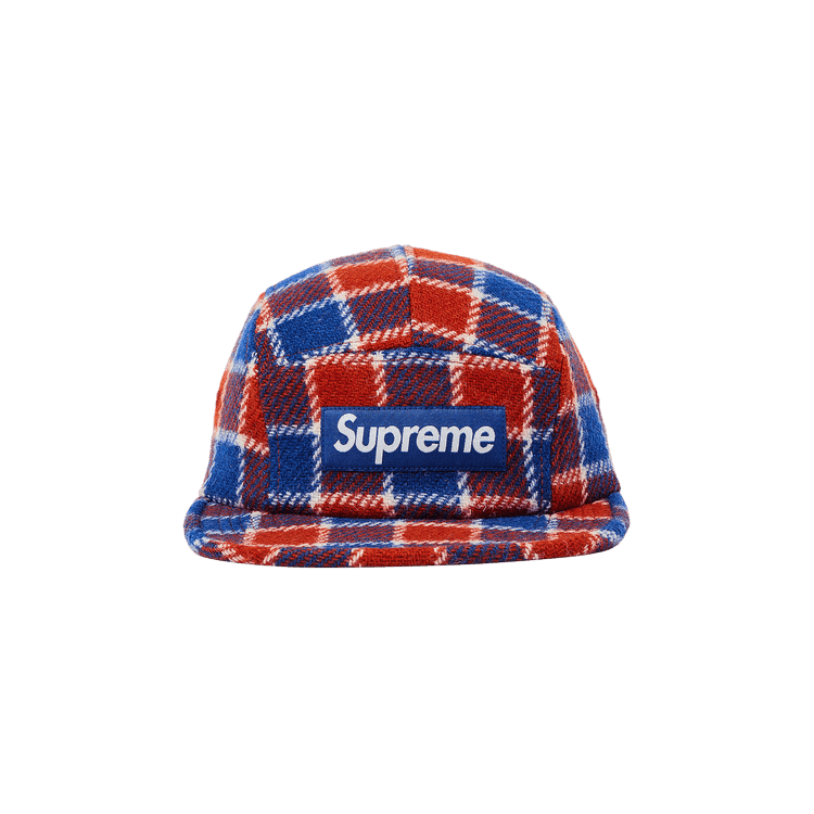 Supreme Harris Tweed Camp Cap 'Red Plaid'