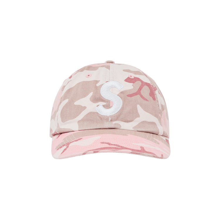 Supreme Pigment Coated S Logo 6 Panel 'Pink Camo'
