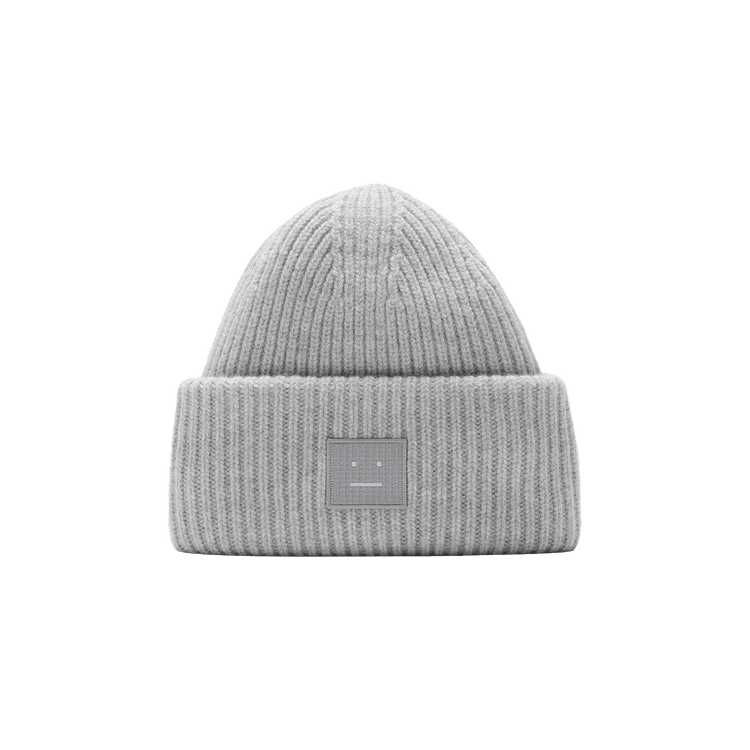 Acne Studios Large Face Logo Beanie 'Light Grey Melange'