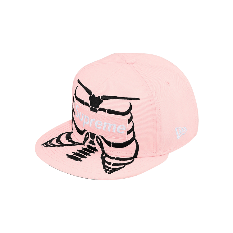 Supreme Bones Box Logo New Era 'Pink'