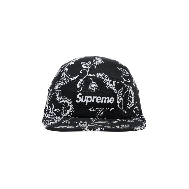 Supreme Floral Jacquard Camp Cap 'Black'