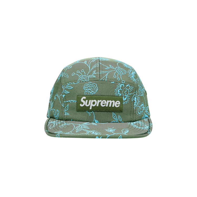 Supreme Floral Jacquard Camp Cap 'Green'