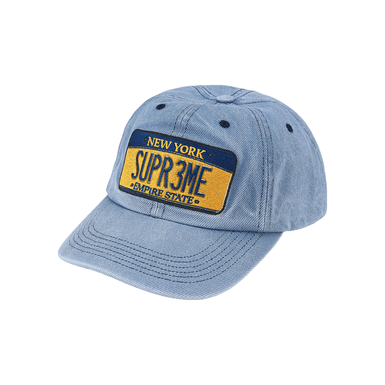 Supreme License Plate 6-Panel 'Denim'