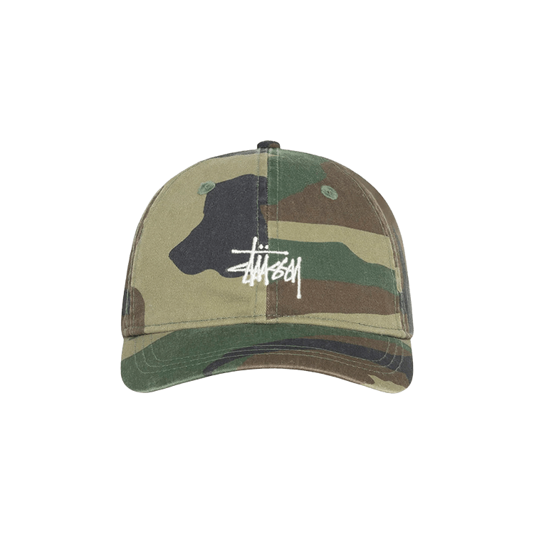Stussy Basic Cap Washed 'Woodland Camo'