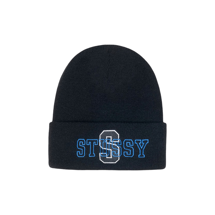 Stussy Cuff Beanie Varsity S 'Black'