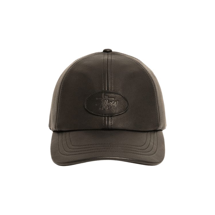 Stussy Low Profile Leather Strapback 'Black'