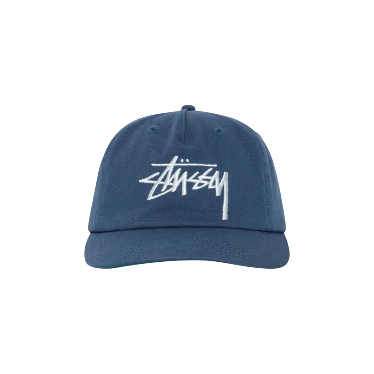 Stussy Mid-Depth Big Stock Snapback 'Deep Blue'
