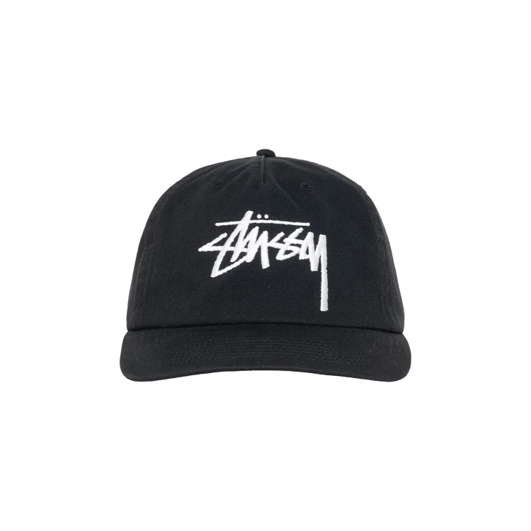Stussy Mid-Depth Big Stock Snapback 'Shadow Black'