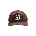 Bricks & Wood Script B Logo 6 Panel Cap 'Clove'