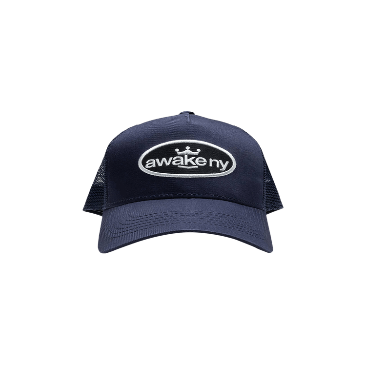 Awake NY King Logo Trucker Hat 'Navy'