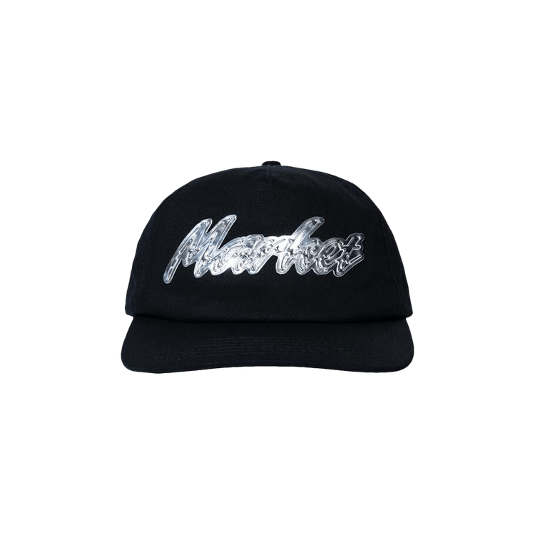 Market First Or Last 5 Panel Hat 'Washed Black'