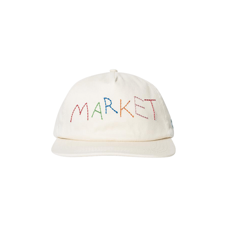 Market Soft Stitch 5 Panel Hat 'Butter Cream'