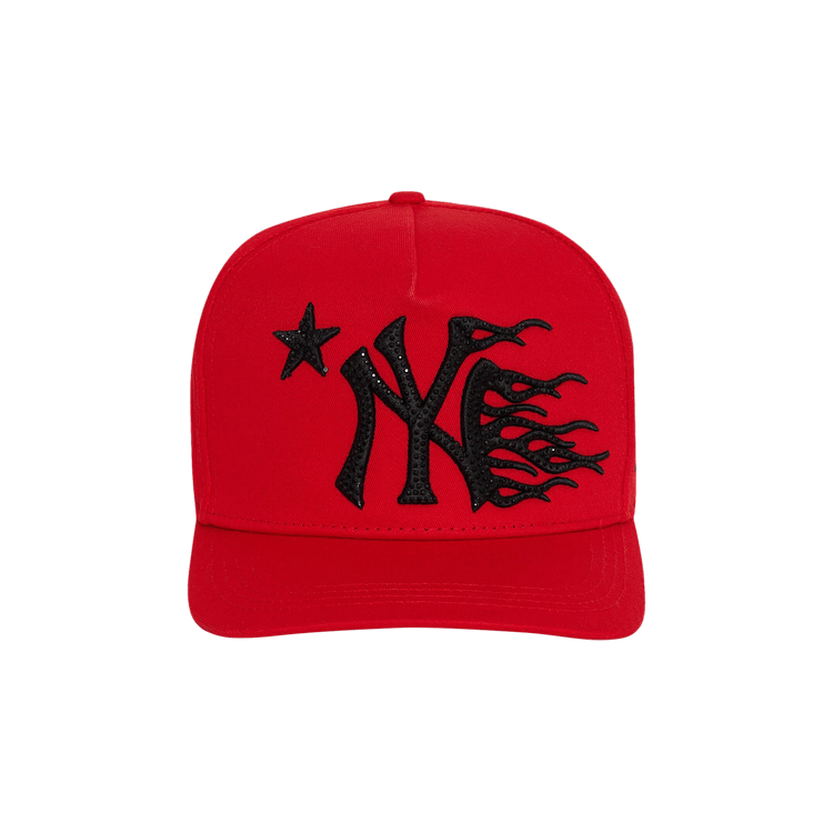 Hellstar Baseball Hat Fitted Custom Hellstar Airbrush 'Red'