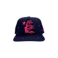 Hellstar Og Logo Hat Snapback + Rhinestones 'Navy'