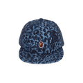 BAPE Wild Leopard Pattern One Point Cap 'Navy'