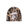 BAPE Wild Leopard Pattern Ape Face Knit Cap 'Beige'