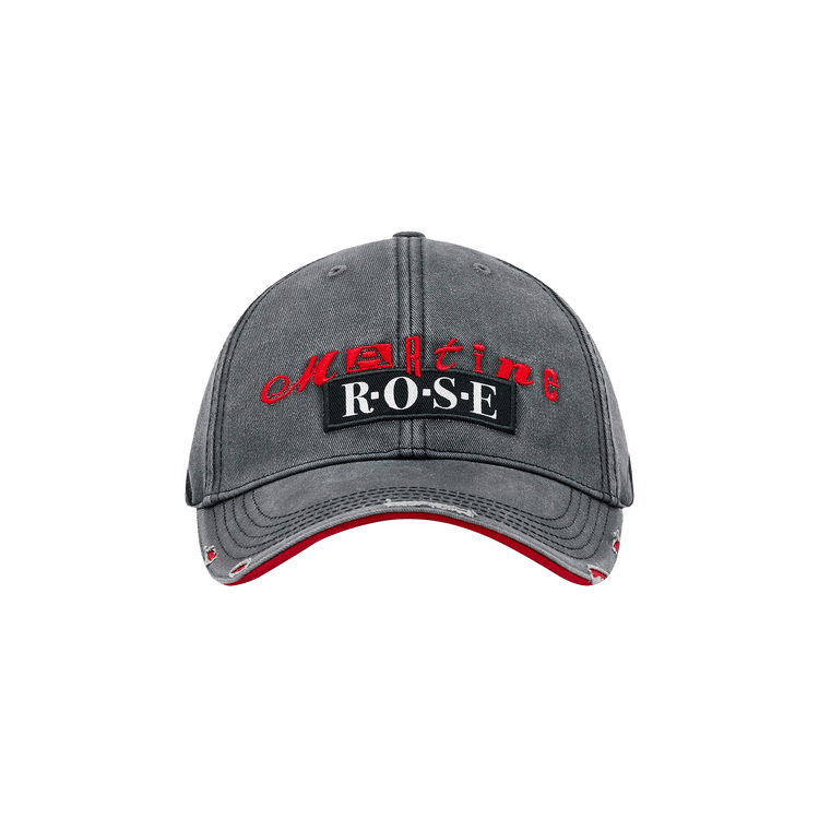 Martine Rose Roll Back Cap 'Grey/Red'