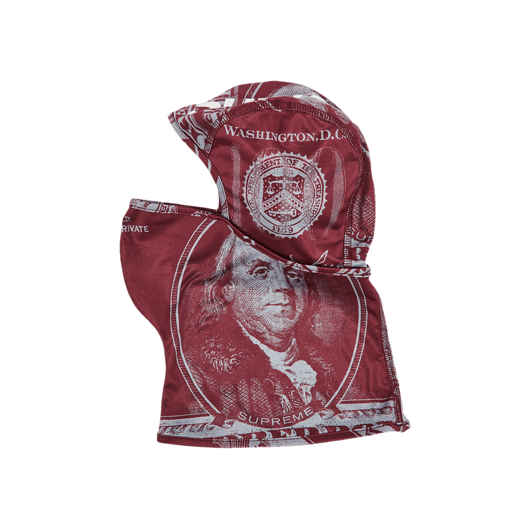 Supreme Lightweight Balaclava 'Burgundy Money'