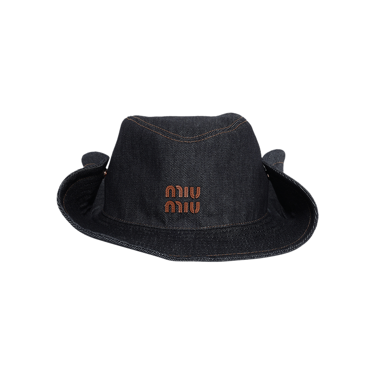 Miu Miu Denim Cowboy Hat 'Blue/Brandy'