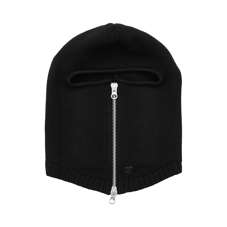 Courrèges Zipped Wool Balacava 'Black'