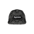 Supreme Bandana Jacquard Denim Camp Cap 'Black'