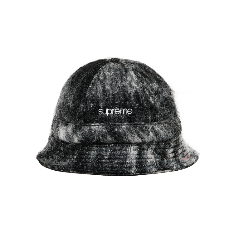 Supreme Mohair Plaid Bell Hat 'Black'