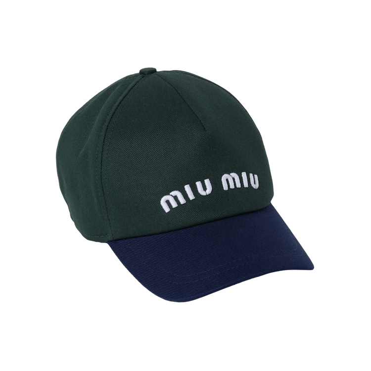 Miu Miu Drill Baseball Cap 'Fir/Royal'
