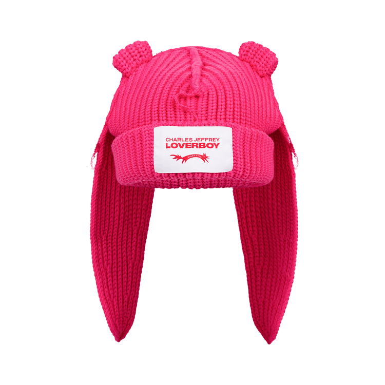 Charles Jeffrey Loverboy Chunky Rabbit Beanie 'Pink'