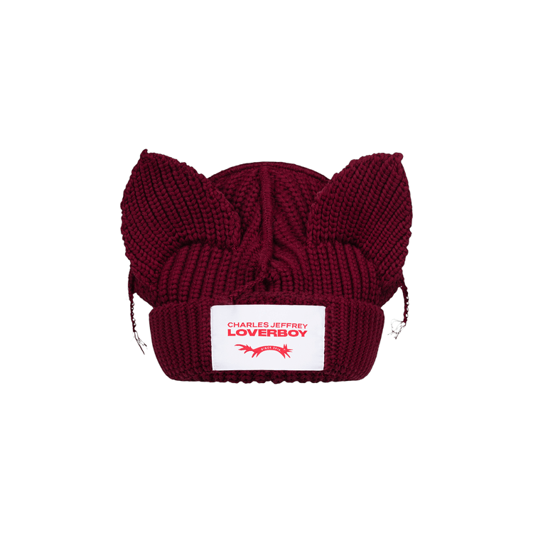 Charles Jeffrey Loverboy Chunky Ears Beanie 'Bordeaux'