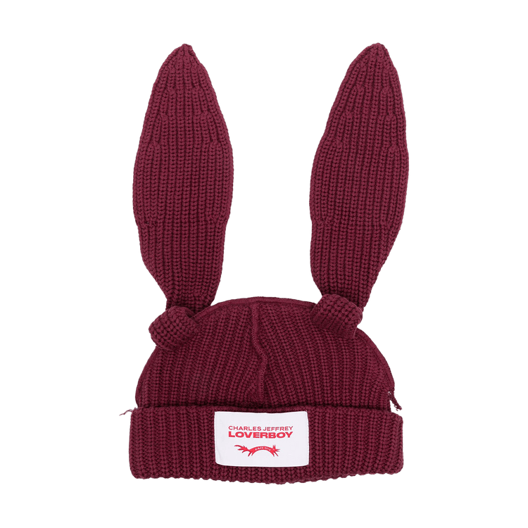 Charles Jeffrey Loverboy Chunky Rabbit Beanie 'Bordeaux'