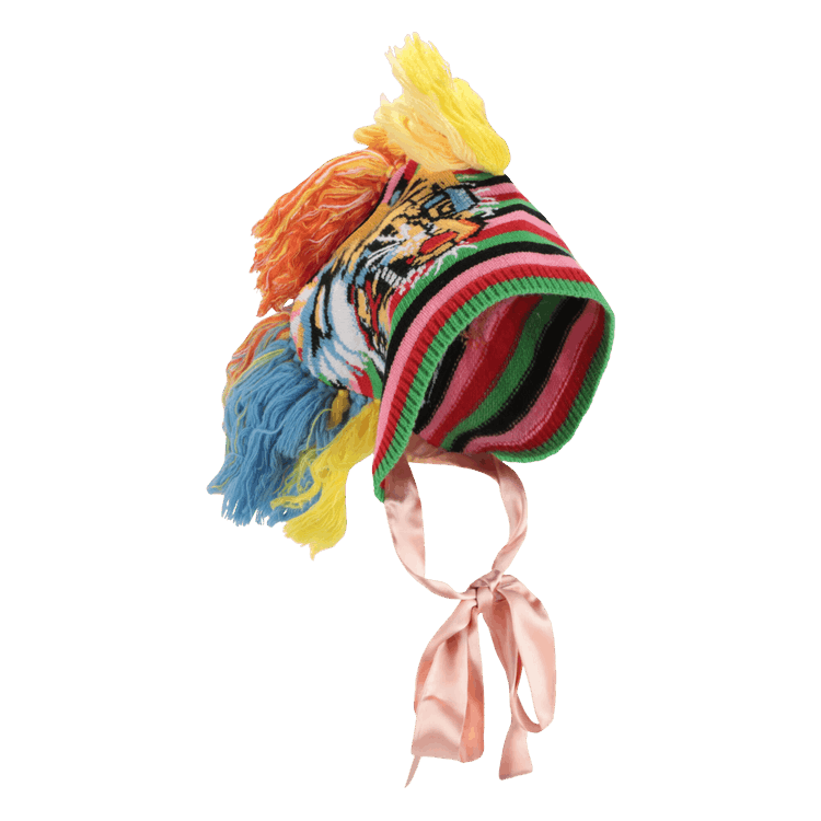 Gucci Knitted Tiger Head Mohawk Beanie 'Sable Substitute'