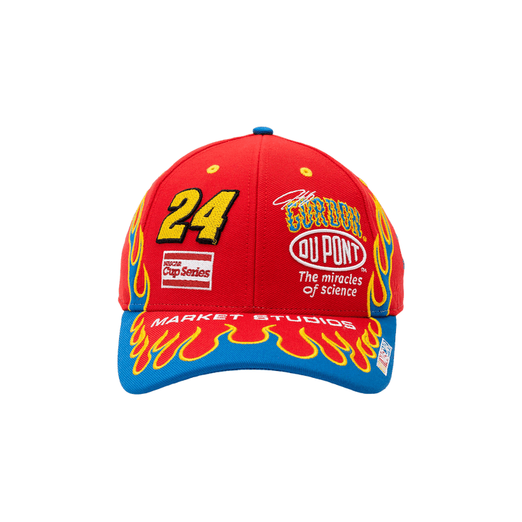Market x NASCAR Legend Jeff Gordon 47 MVP Flames Cap 'Tourch Red'