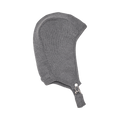 Jean Paul Gaultier Stretched Merino Wool Ribbed Beanie Cap With Lingerie Garter 'Grey'