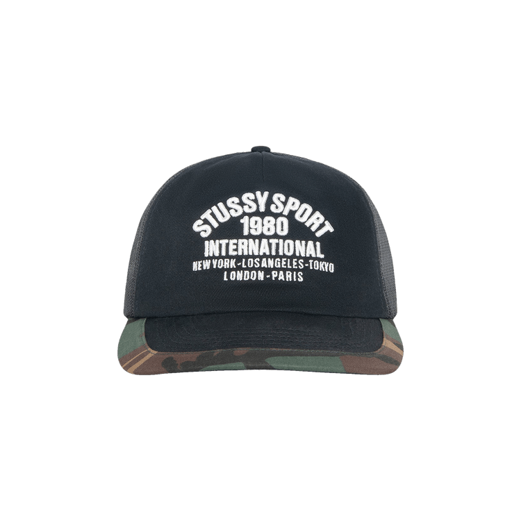 Stussy Trucker International Snapback 'Black'