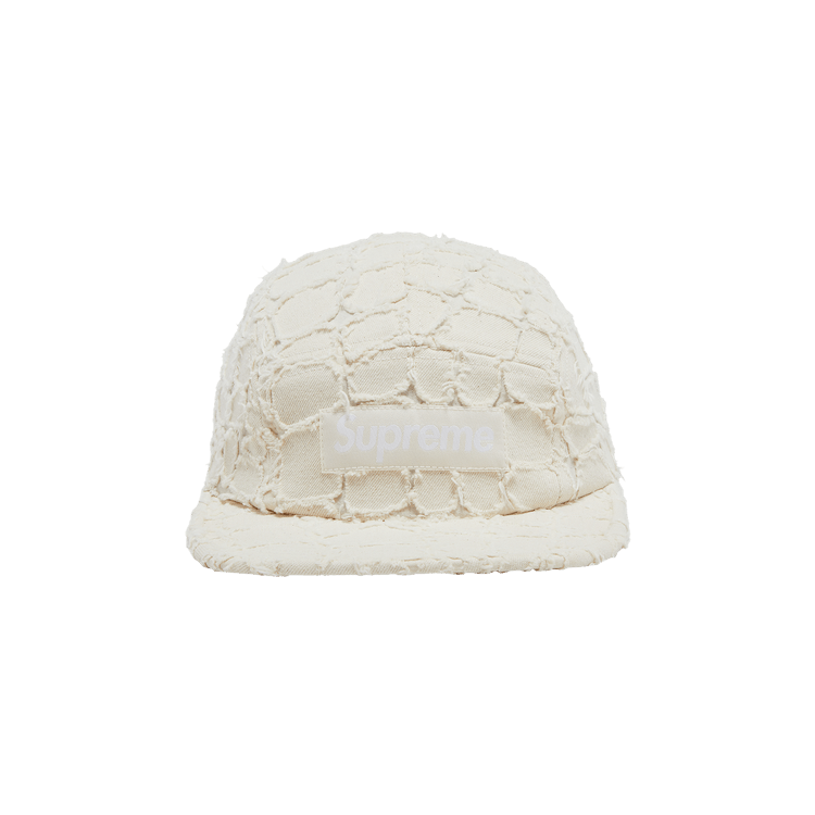 Supreme Frayed Croc Denim Camp Cap 'Natural'