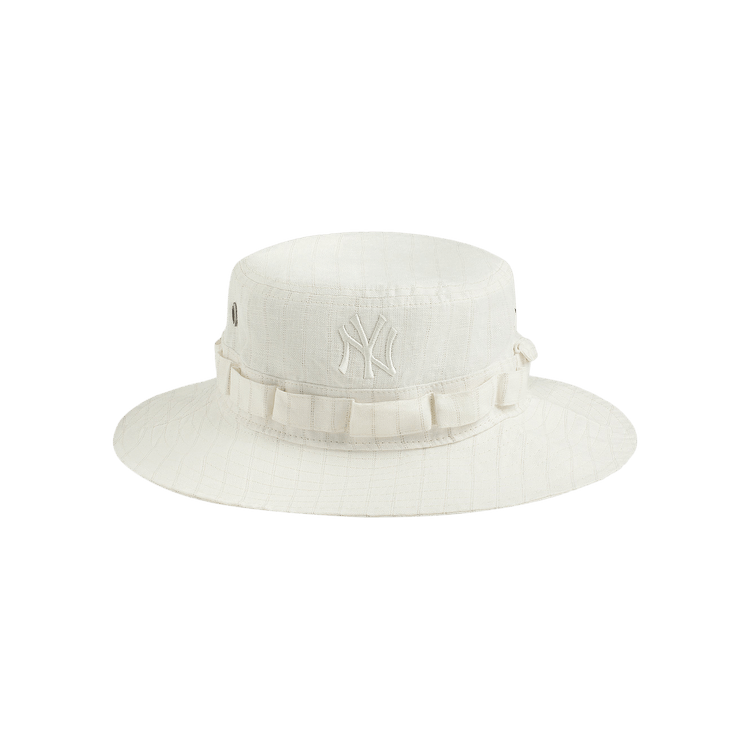 Aimé Leon Dore x New Era Yankees Striped Linen Bucket Hat 'Natural Stripe'